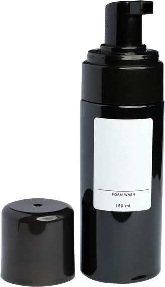 Black Container of Foam Wash Cutout